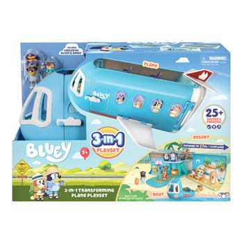 Productfoto van Bluey 3-in-1 Transformerend Vliegtuig Speelset